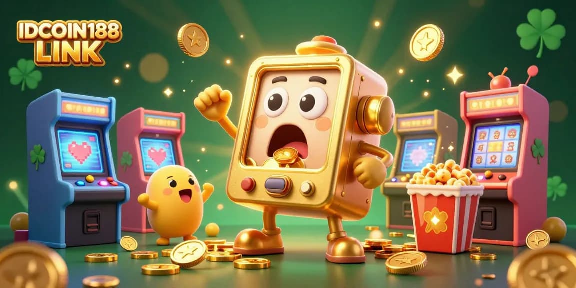 Celebrate the thrill of winning with IDCOIN188 LINK's vibrant slot scene, showcasing jackpots and excitement.