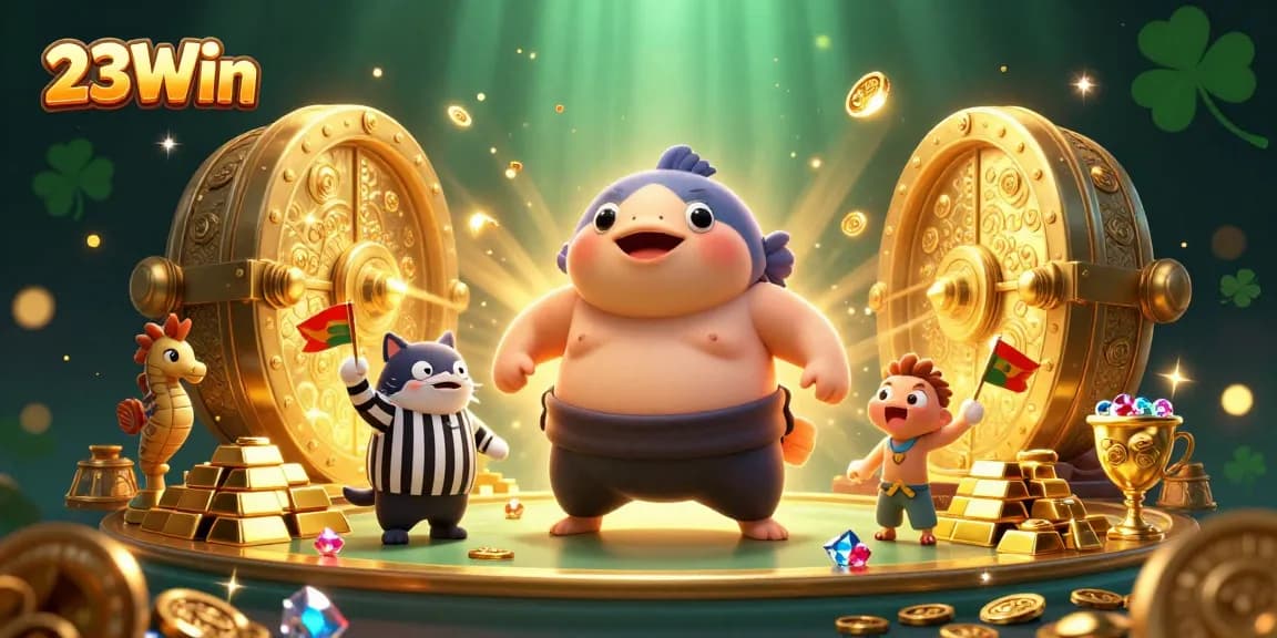 Explore exciting gaming experiences with 23Win's captivating casino art featuring vibrant scenes