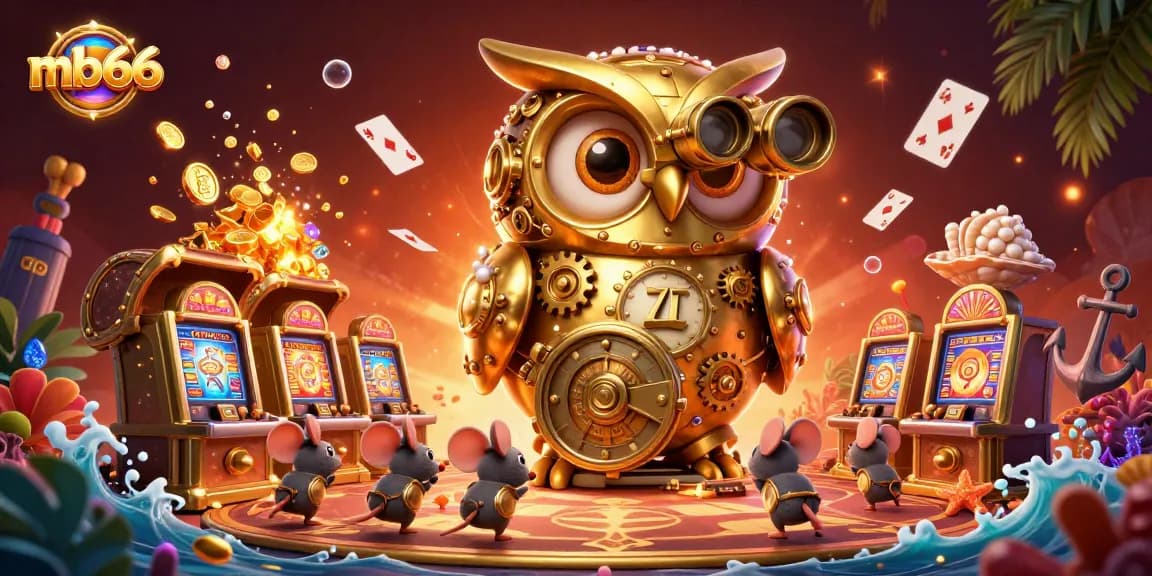Experience thrilling gaming at mb66 with golden owl and vibrant treasures.