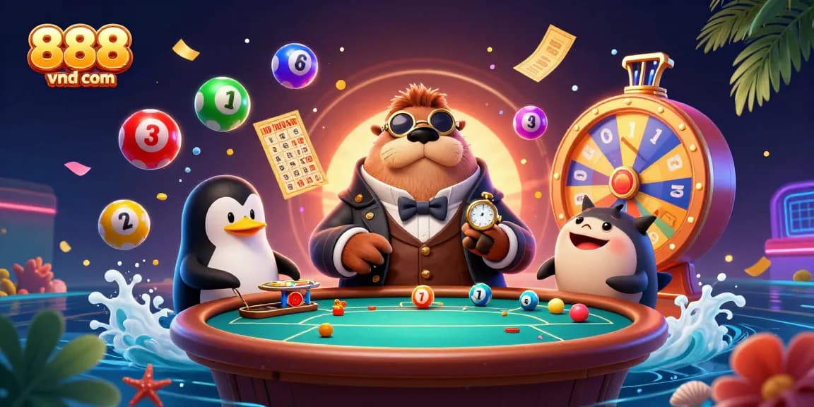 Experience thrilling poker action at 888vnd com with vibrant characters in a dynamic underwater casino.