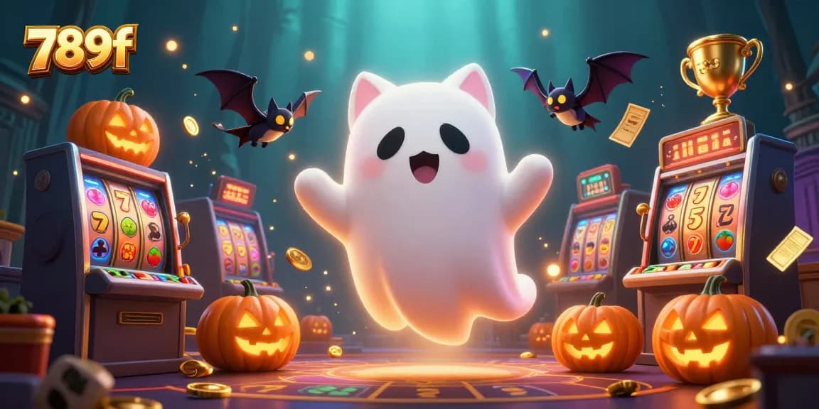 Experience thrilling slot action with vibrant characters at 789f's haunted casino.