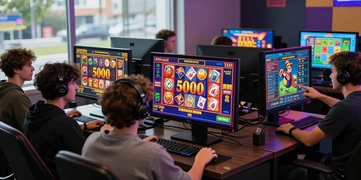 Players enjoying slot games on a vibrant platform emphasizing slot deposit 5000 experience.