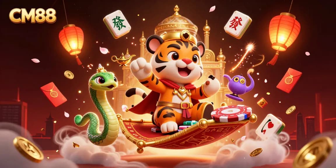 Engage with exciting CM88 gameplay as the tiger sultan leads on a magic carpet of luck!