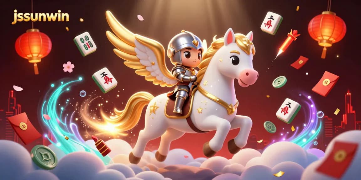 Experience thrilling adventures and enchanting games with jssunwin in this vibrant 3D illustration.