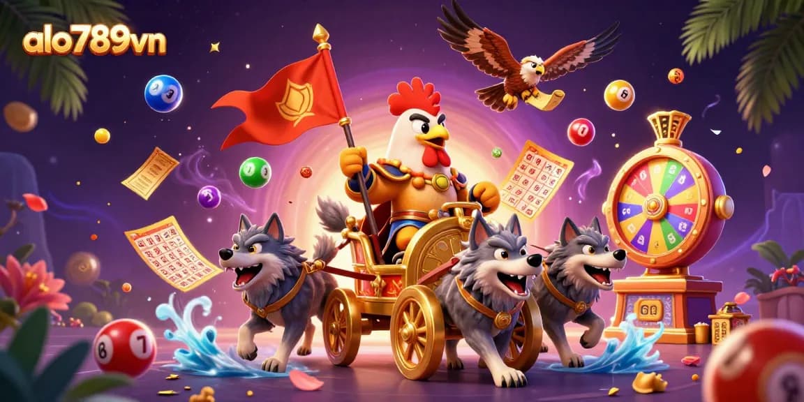 Join the excitement at alo789vn as the rooster warlord leads the gambling adventure!