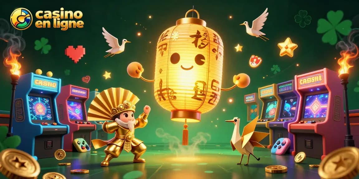 Plongez dans le monde du casino en ligne avec une animation vibrante de jeux et personnages interactifs.