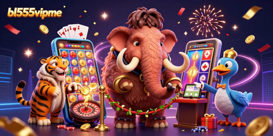 Experience exciting gaming action at bl555vipme with vibrant slot games and animated characters.