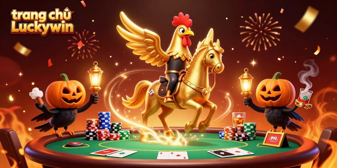 Join the excitement at trang chủ Luckywin as players engage in thrilling table games in this vivid casino scene.