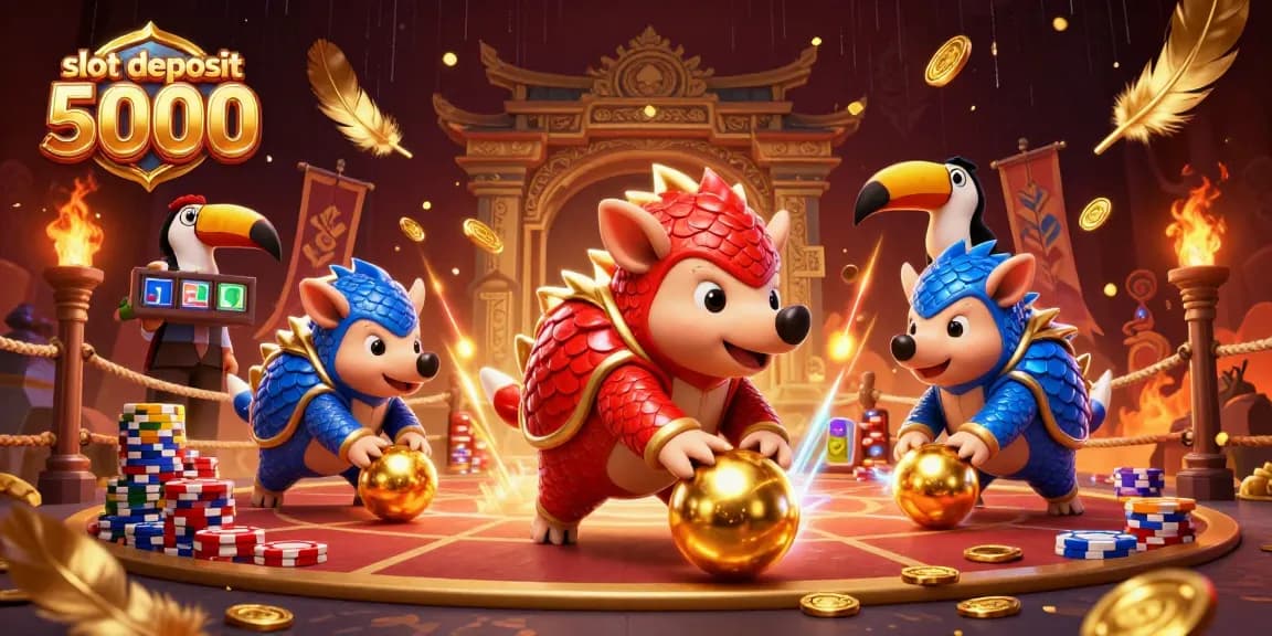 Meluncurkan slot deposit 5000 dengan karakter pangolin bertarung di arena permainan.