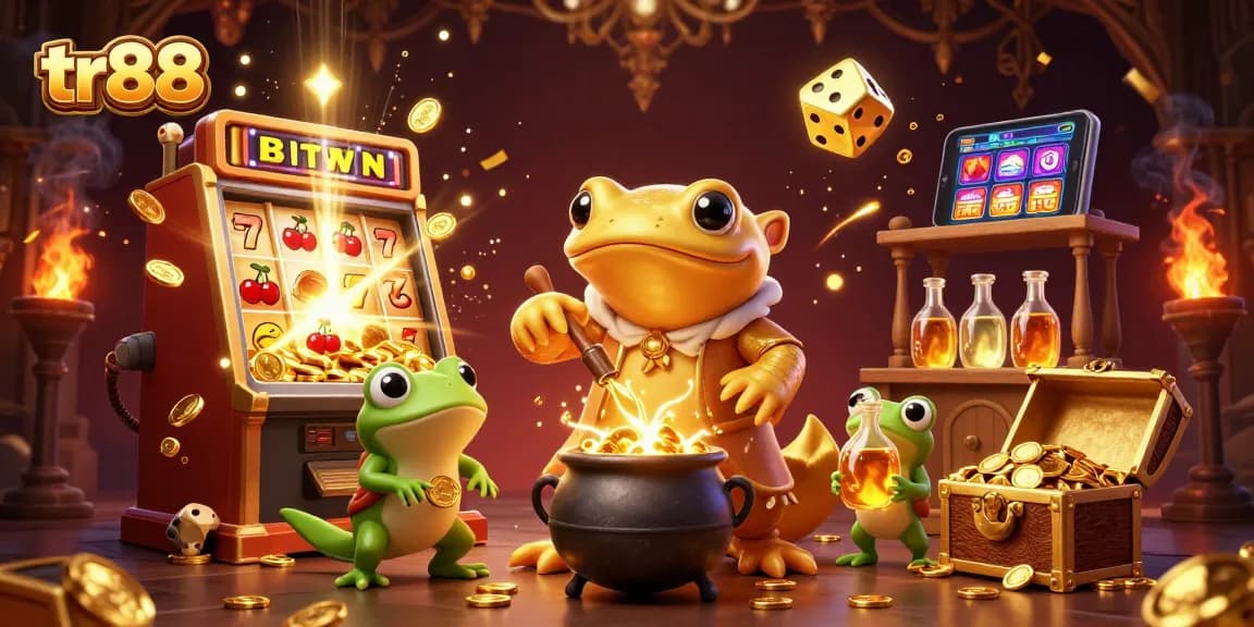 Experience thrilling gameplay at tr88 with vibrant casino elements and a golden jackpot scene.