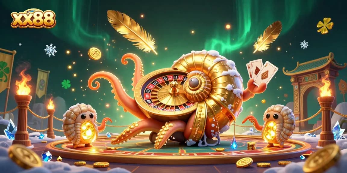 Experience the excitement of xx88 with ancient nautilus as roulette, vibrant casino elements.