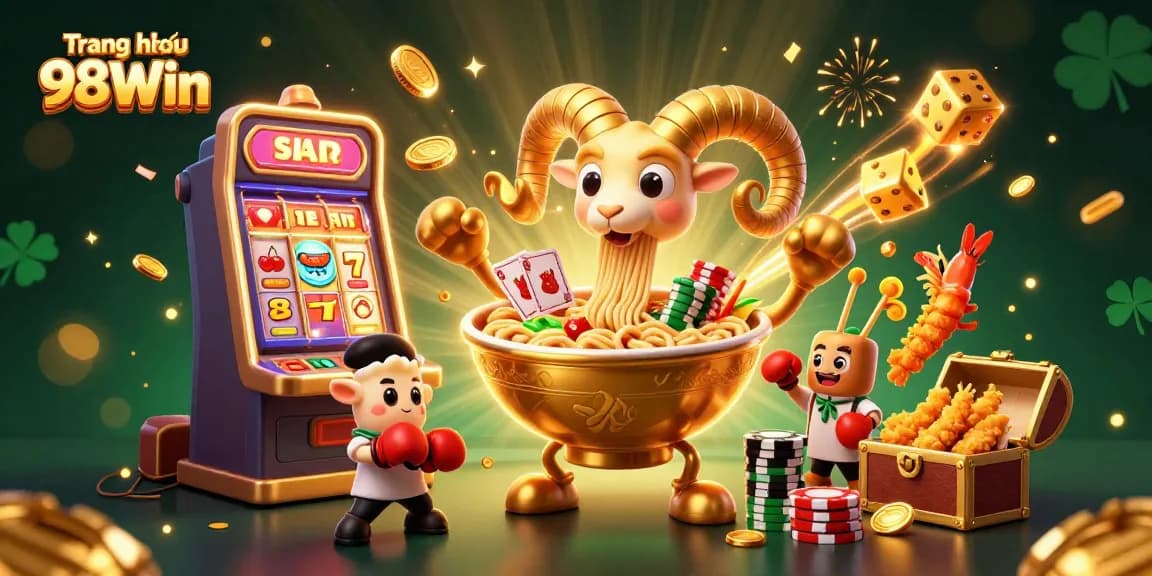 Experience thrilling gaming at Trang chủ 98Win with dynamic characters and vibrant casino elements.