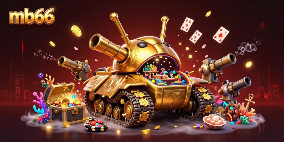 Experience thrilling gameplay at mb66's mini casino scene inside a golden beetle tank.