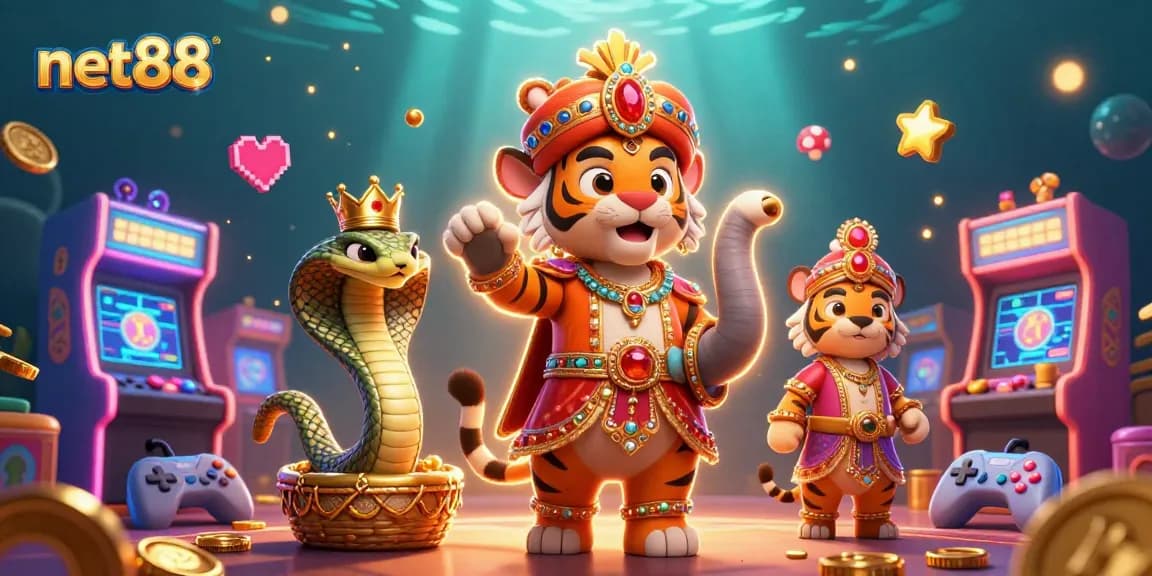 Experience the thrill of net88 with an enchanting casino-themed digital artwork featuring vibrant characters and gambling elements.