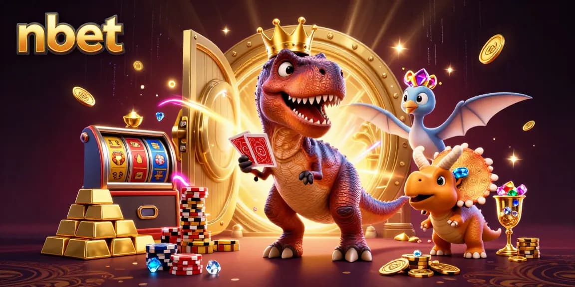 nbet players experiencing exciting card games with vibrant casino elements in a 3D cartoon scene