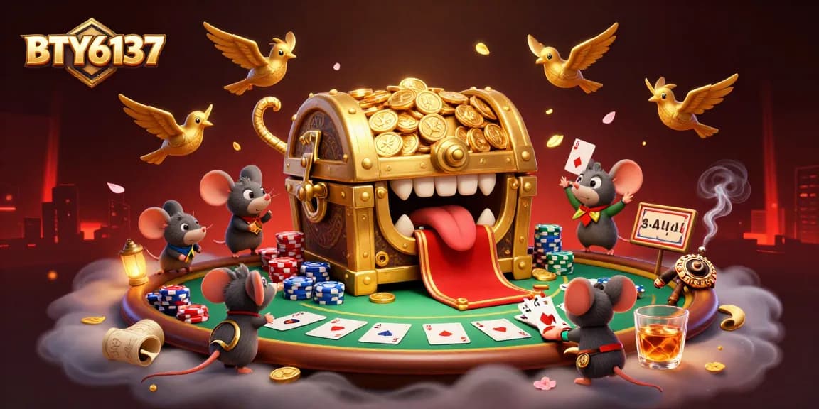 BTY6137 enhances the thrilling poker experience with treasure chest mimic and rich casino elements