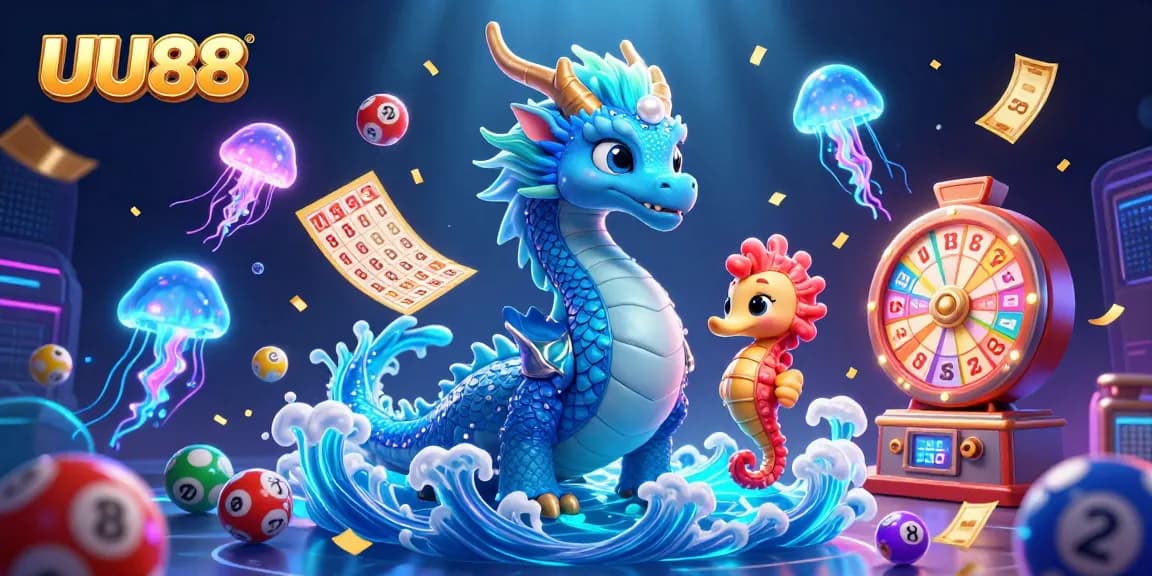 Experience thrilling gaming adventure at UU88 with vibrant casino elements and enchanting characters.