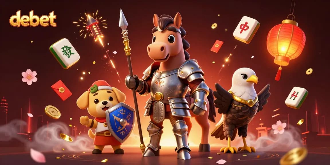 Experience thrilling casino action with debet, featuring vibrant characters and rich game elements.