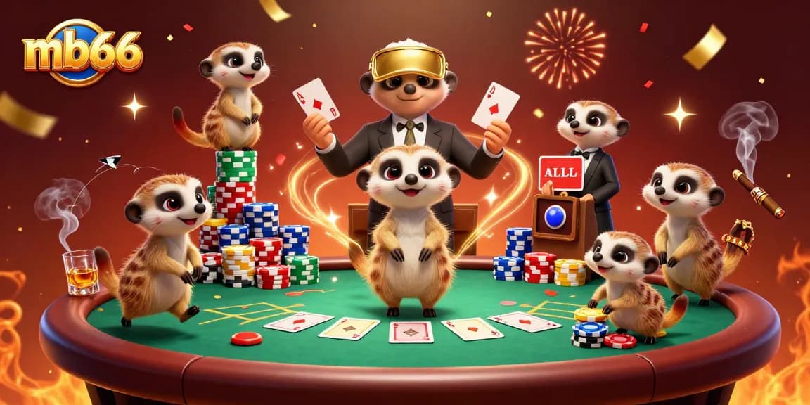 Các meerkat tham gia vào hoạt động cá cược tại mb66, với nhiều màu sắc của chip và quản lý tốt.