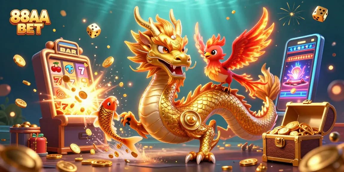 Experience the thrill of 88AA BET with an exciting jackpot explosion illustration.