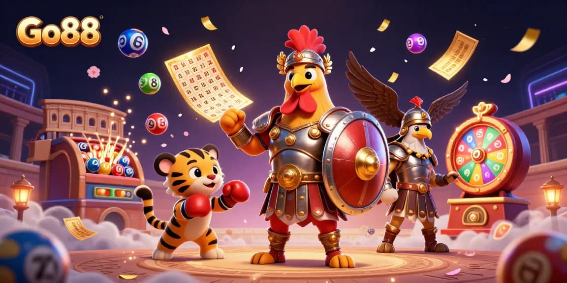 Engage with Go88, where colorful lottery balls and golden prizes bring the excitement of online gaming alive.