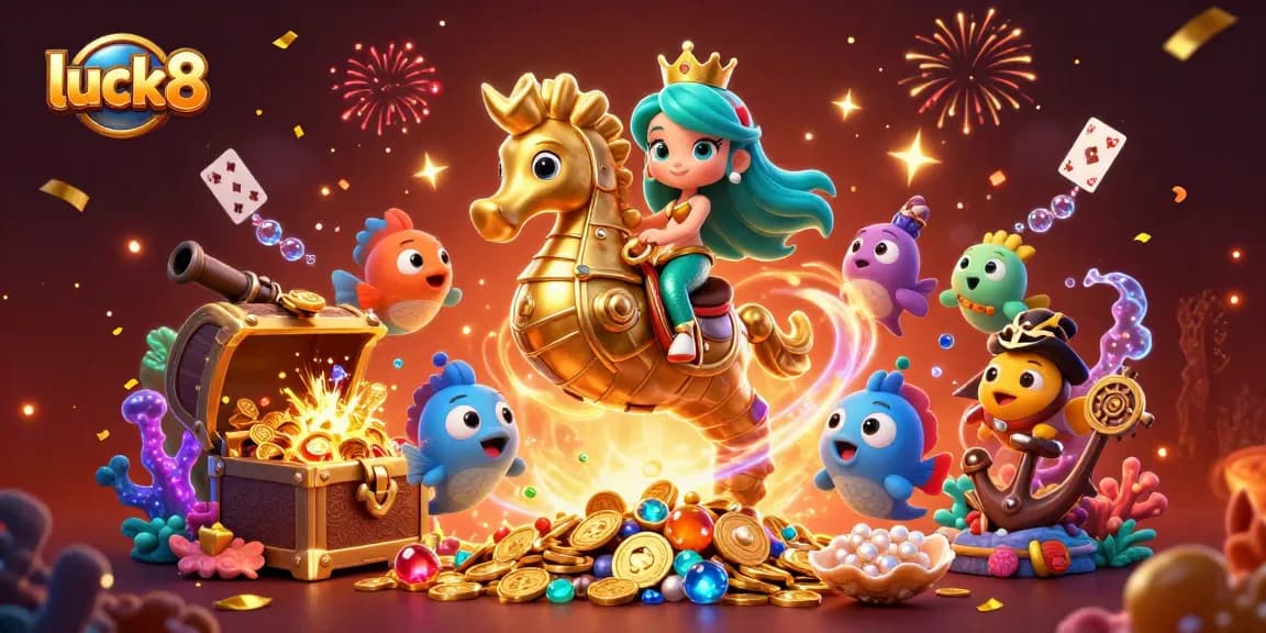 Experience the adventure and excitement of luck8 with vibrant underwater characters and dazzling action.