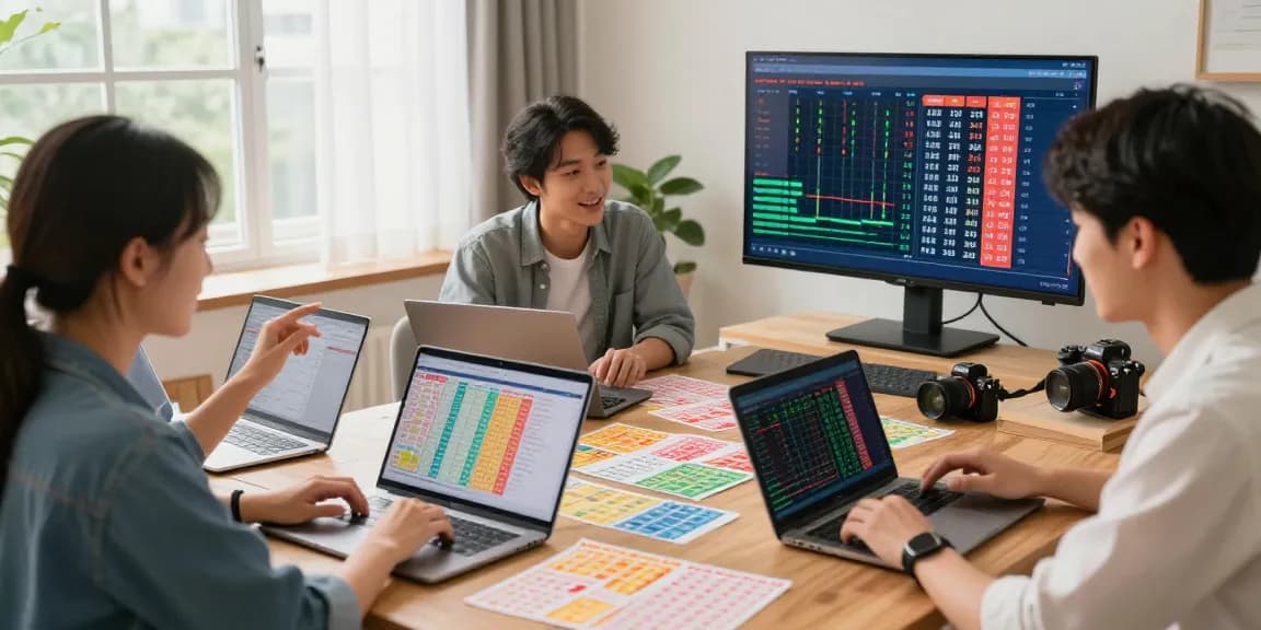 Analisis angka untung dalam prediksi togel dengan pemain bersemangat di ruang kerja modern.