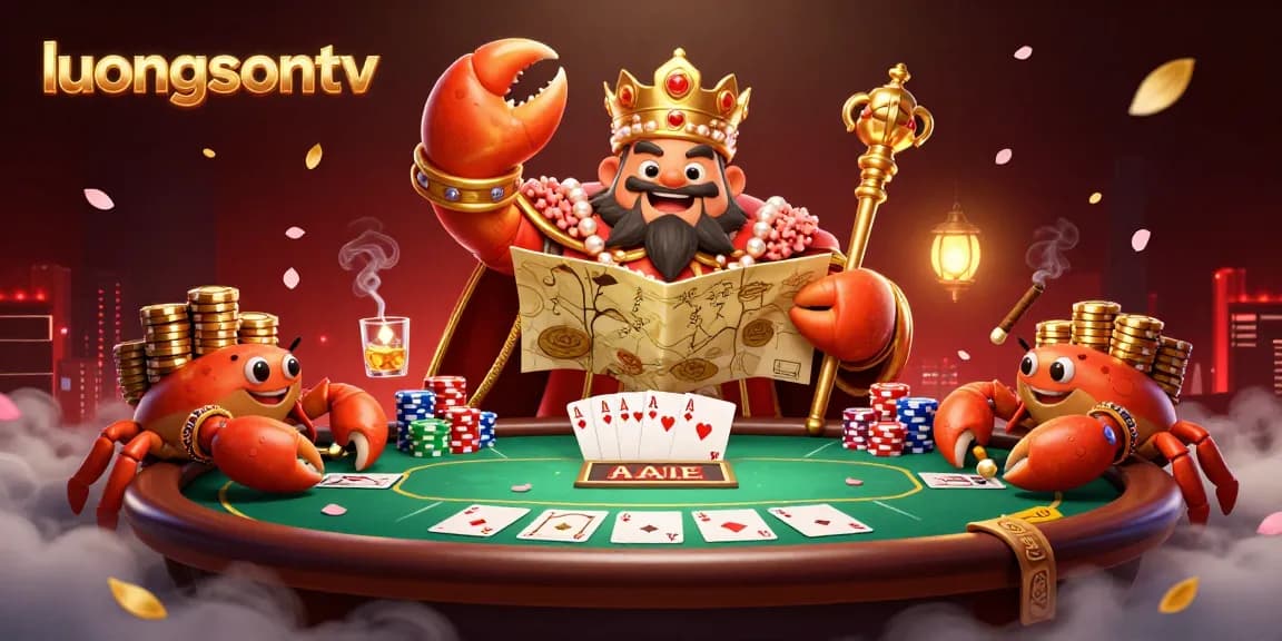 Experience thrilling poker action at luongsontv with a golden crab emperor and vibrant game elements.