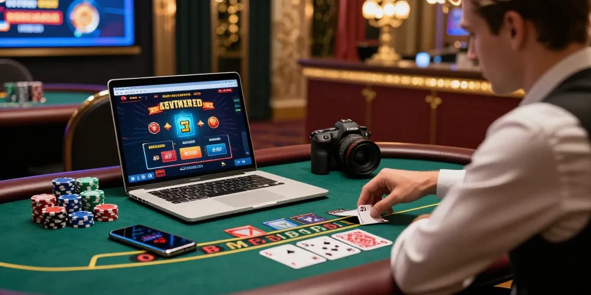 Experience the thrill of credit card casinos with stylish players engaged in live dealer games.