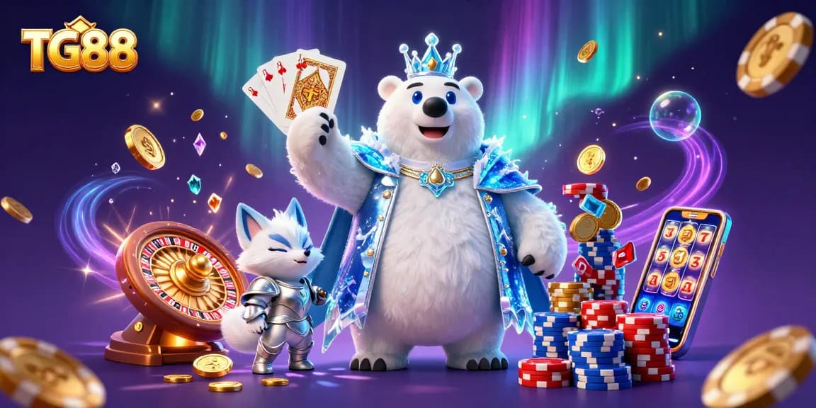 Experience thrilling gameplay with TG88 featuring dynamic characters and vibrant casino elements.