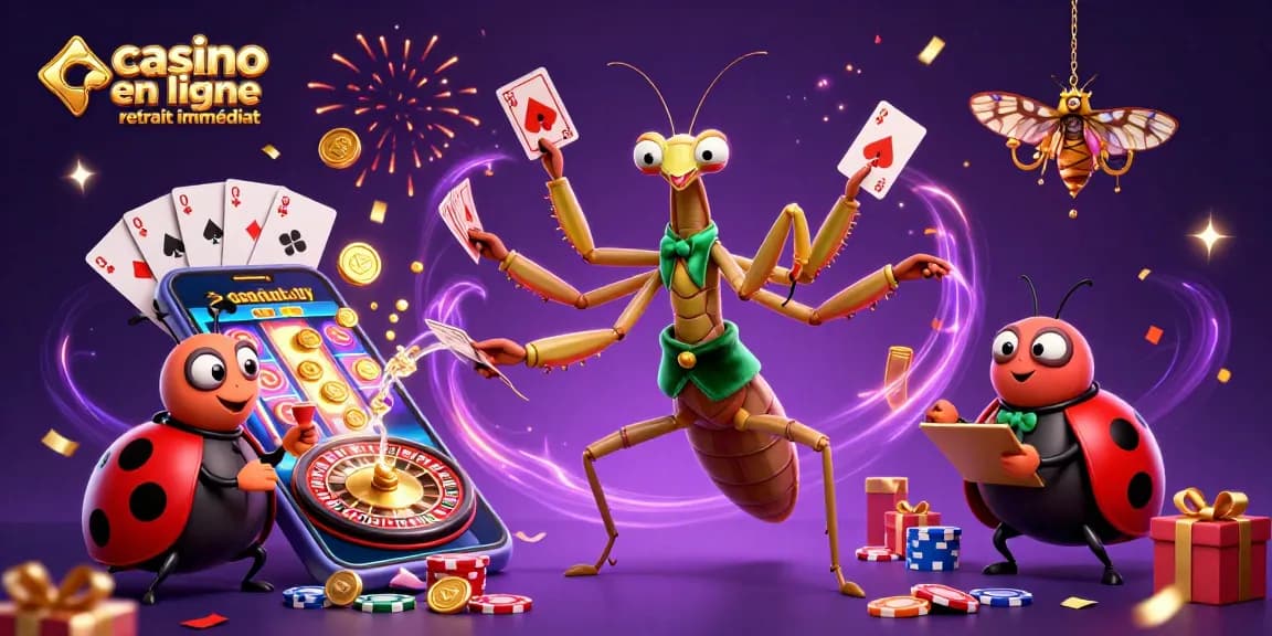 Retirez vos gains instantanément avec casino en ligne retrait immédiat dans un décor festif et coloré.