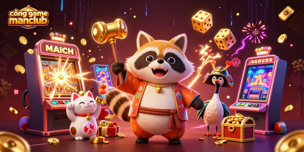 Experience exciting wins at cổng game manclub with vibrant characters and dazzling casino elements.