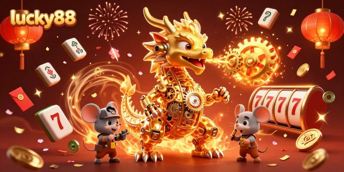 Spin the lucky88 reels with a golden dragon and enchanting casino elements.