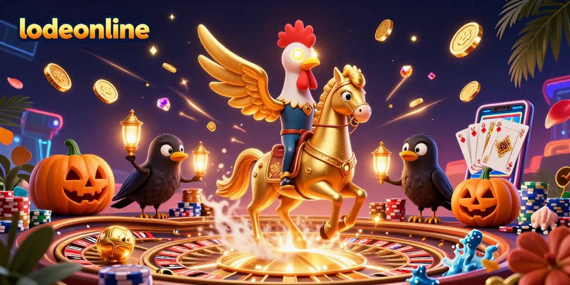 Experience the exciting world of lodeonline with golden roosters and casino action!