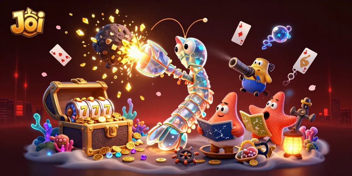 Engage in fun gaming with Joi's vivid illustration of galactic samurai winning big in a casino.