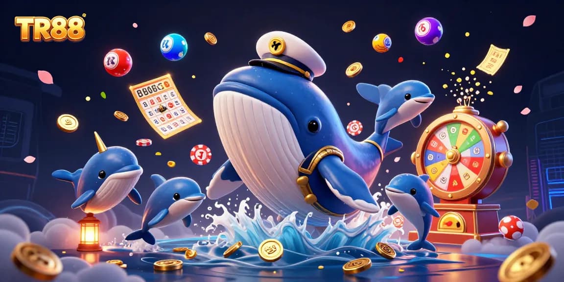 Engage with TR88's thrilling winning adventures through a dynamic 3D cartoon scene filled with excitement.