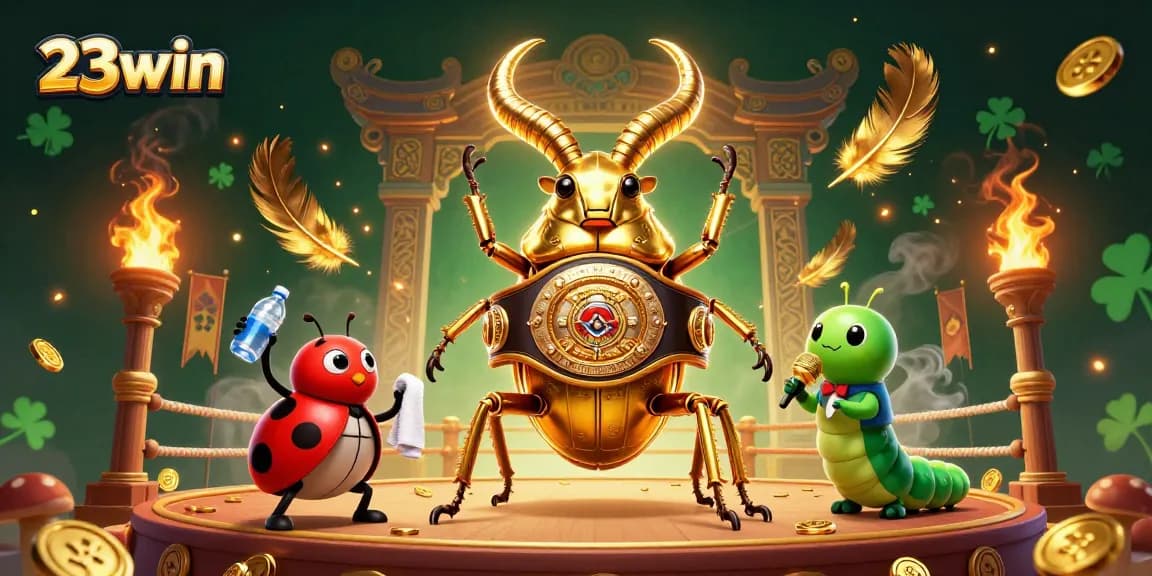 Experience thrilling 23win casino action with engaging games and dynamic characters in a vibrant scene.
