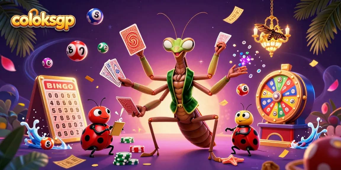 Join the action of coloksgp with 3D cartoon characters celebrating casino wins amid vibrant game elements.
