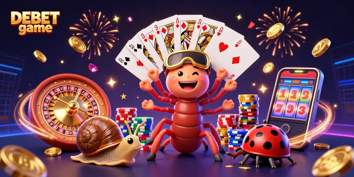Engage in the thrill of DEBET game with vibrant characters and exciting casino elements for a fun experience.
