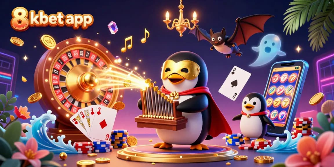 Play and win with the 8xbet app, showcasing vibrant 3D casino elements and rich gaming experiences.