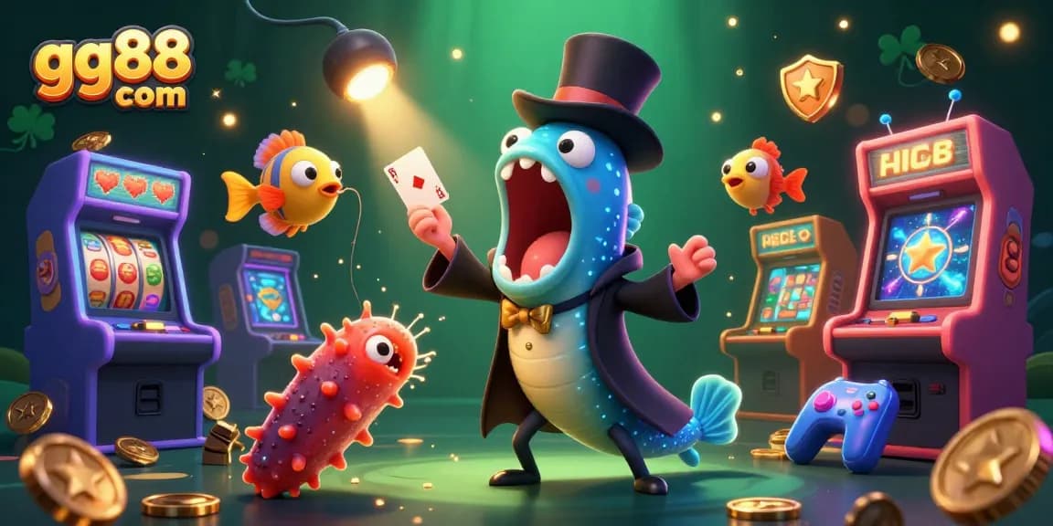 Engage with thrilling slot games at gg88 com illustrated in a vibrant underwater casino environment.