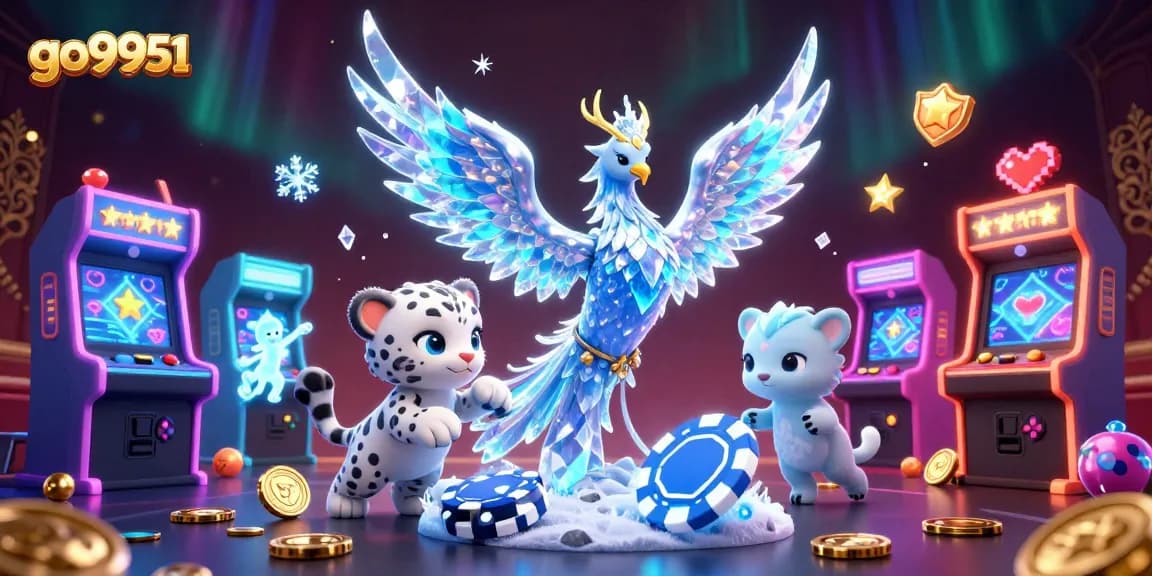 Experience the excitement of go9951 as a snow leopard cub interacts with an ice poker chip.