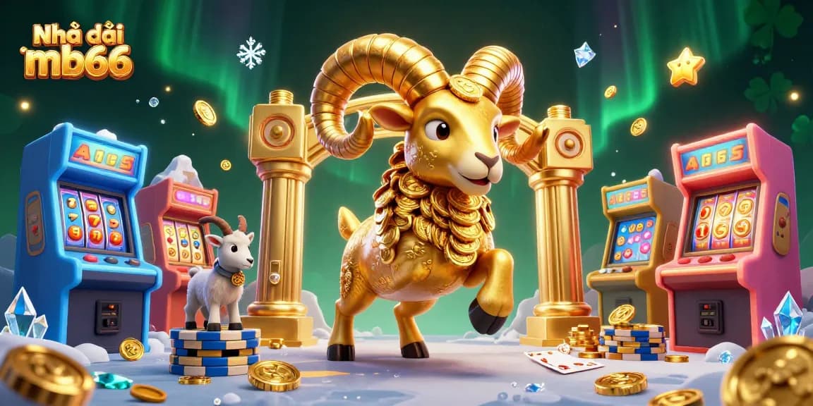Engage with Nhà cái mb66 through a vibrant scene of betting action and casino excitement filled with golden elements.