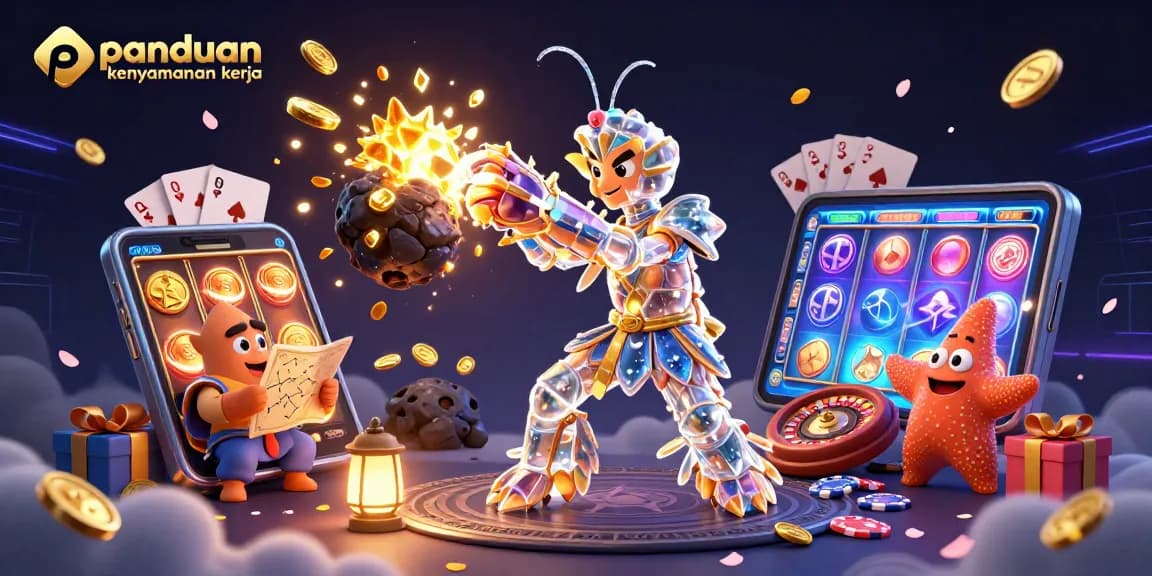 Panduan kenyamanan kerja enhances strategic gaming experience with a vibrant galactic casino adventure.