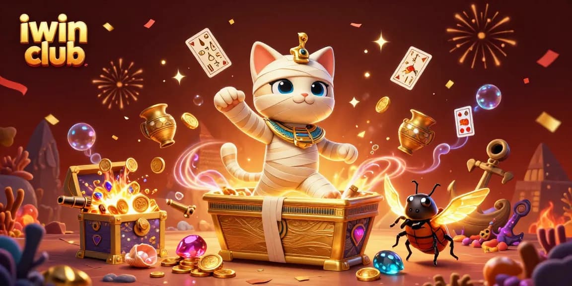 Experience thrilling gameplay at iwin club with a vibrant 3D scene showcasing dynamic casino elements.