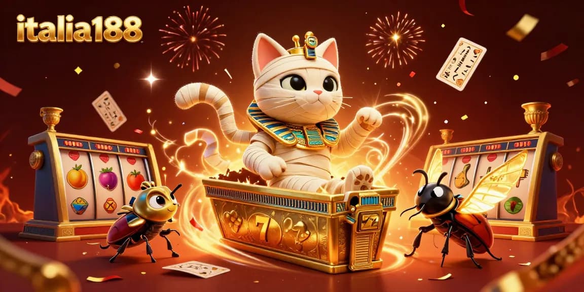 Raih kemenangan di italia188 dengan mumi kucing yang beraksi di kasino slot emas.