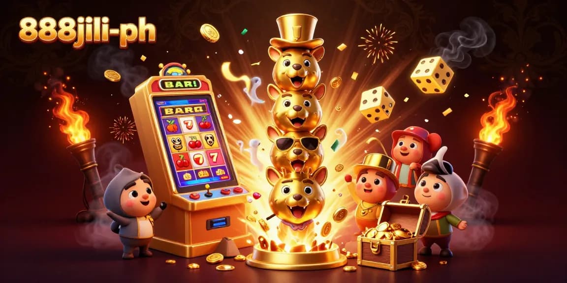 Spin the reels with exciting visuals at 888jili-ph featuring a vibrant casino scene.