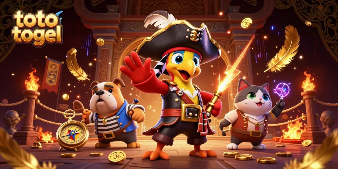 Experience thrilling toto togel action with vibrant pirate-themed gambling elements.