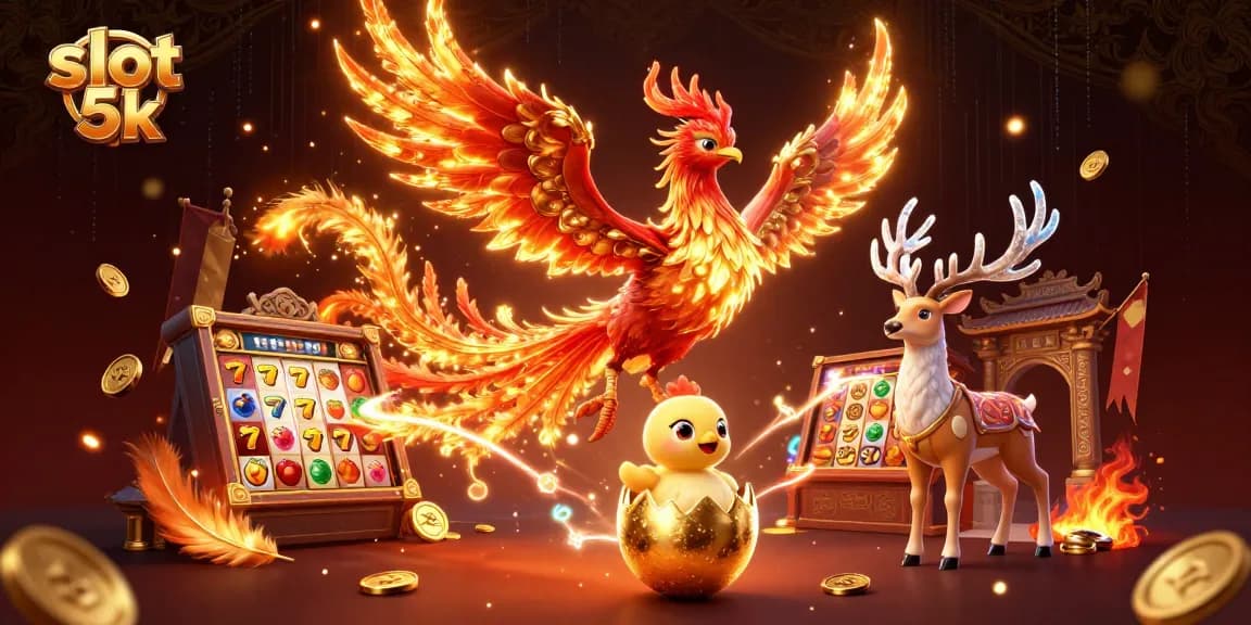 Engage with slot 5k games amidst dynamic characters and vibrant casino elements.