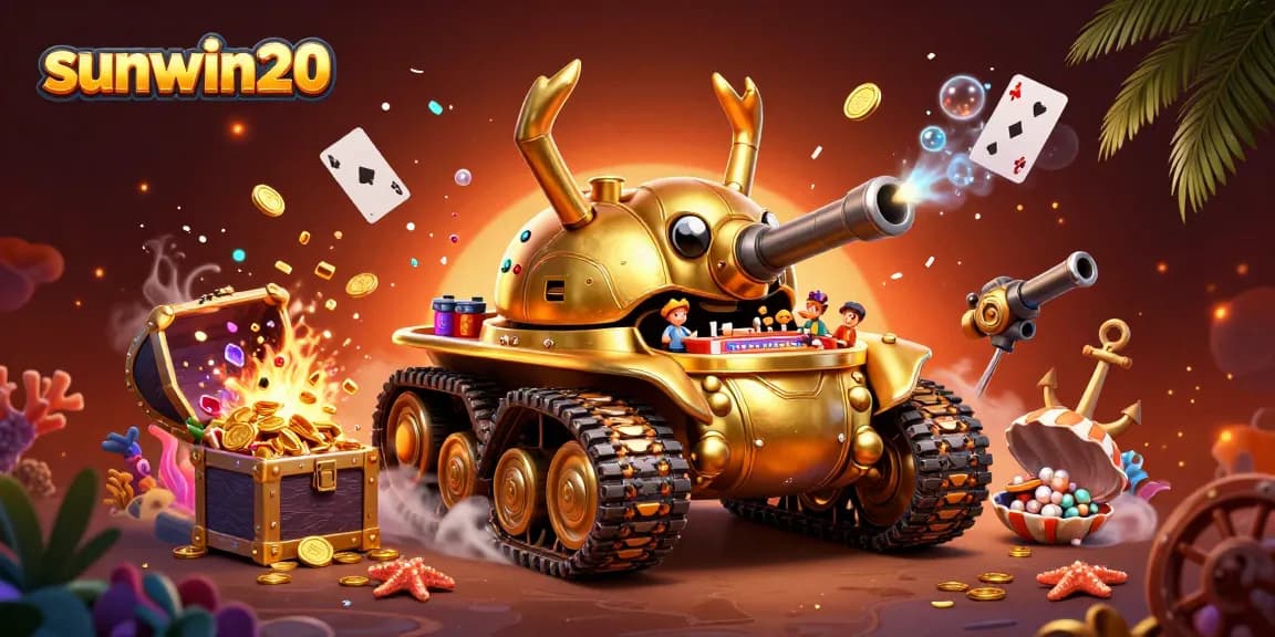Experience sunwin20's thrilling casino adventure with a vibrant 3D beetle tank bursting with excitement.
